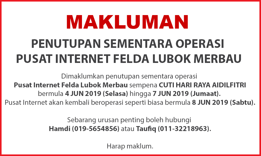 NOTIS PENUTUPAN PI 20190604